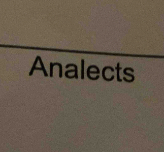 Analects