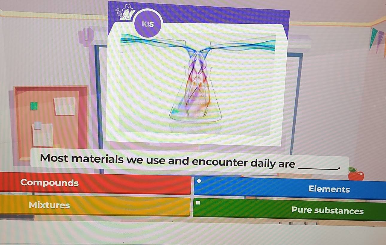 Most materials we use and encounter daily are_
.
Compounds
Elements
.
Mixtures Pure substances