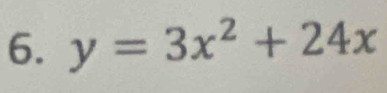 y=3x^2+24x