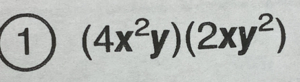 1 (4x^2y)(2xy^2)