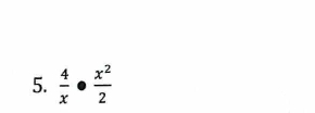  4/x ·  x^2/2 