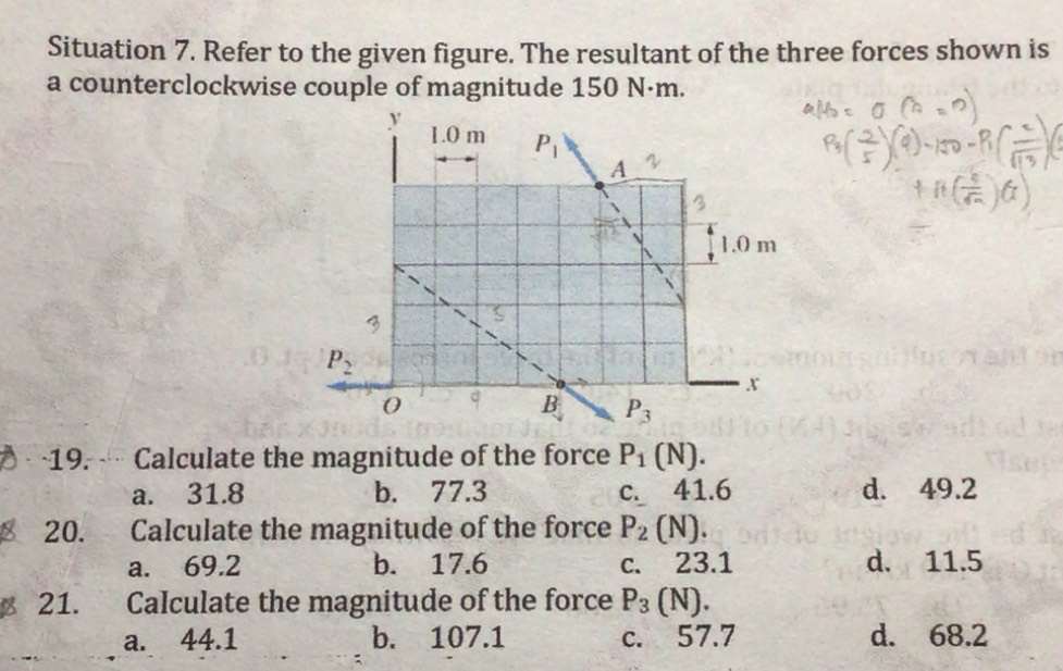Solved: Situation 7. Refer to the given figure. The resultant of the ...