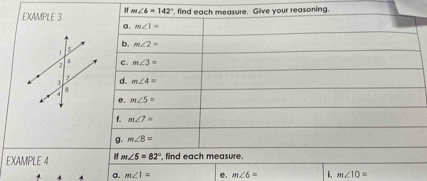 ng.
E
A ^ a. m∠ 1= e. m∠ 6= i. m∠ 10=