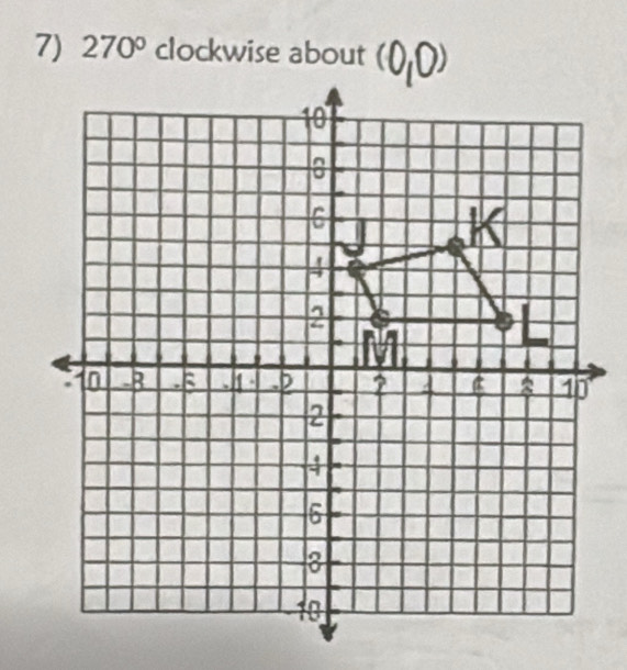 270° clockwise about