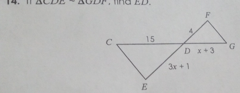 △ CDEsim △ ODF , tina ED.