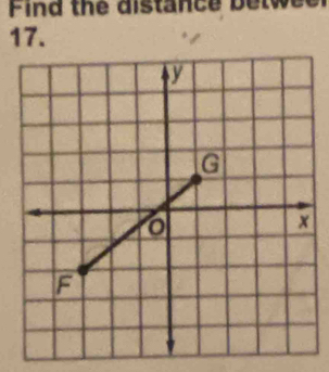 Find the distance betweer
17.