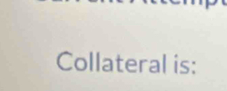 Collateral is: