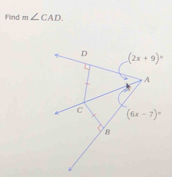 Find m∠ CAD.