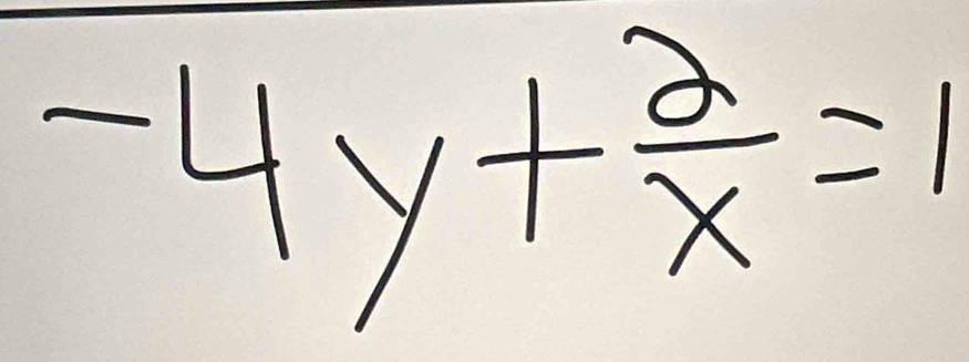 -4y+ 2/x =1