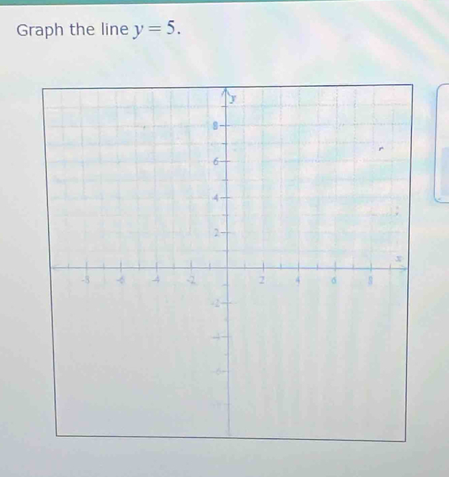 Graph the line y=5.