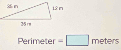 Perimeter =□ meters