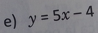 y=5x-4