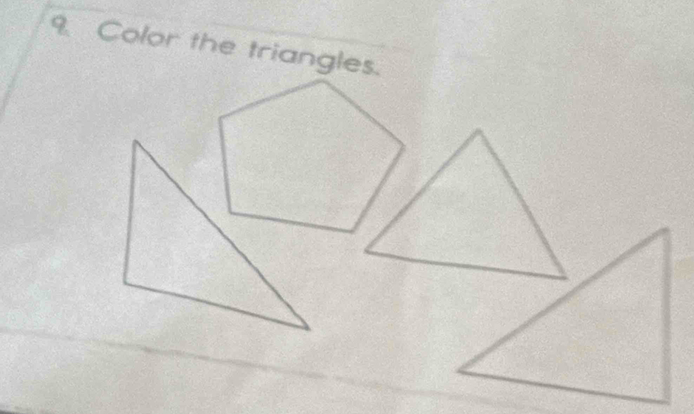 Color the triangles.