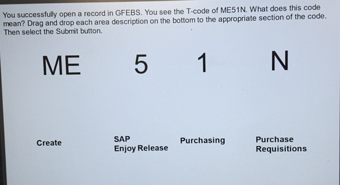 Solved: You successfully open a record in GFEBS. You see the T -code of ...