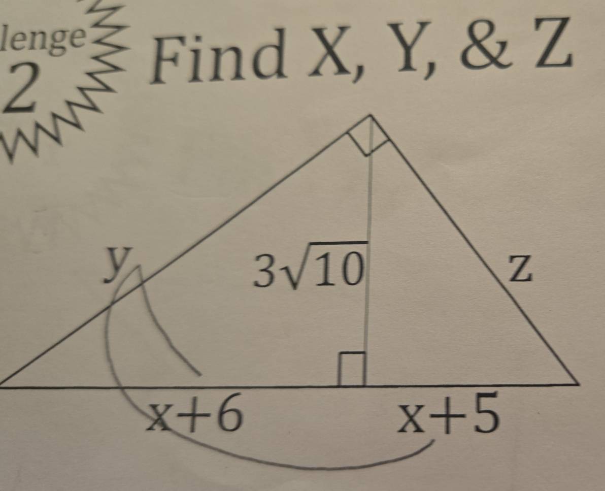 lenge
Find X, Y, & Z