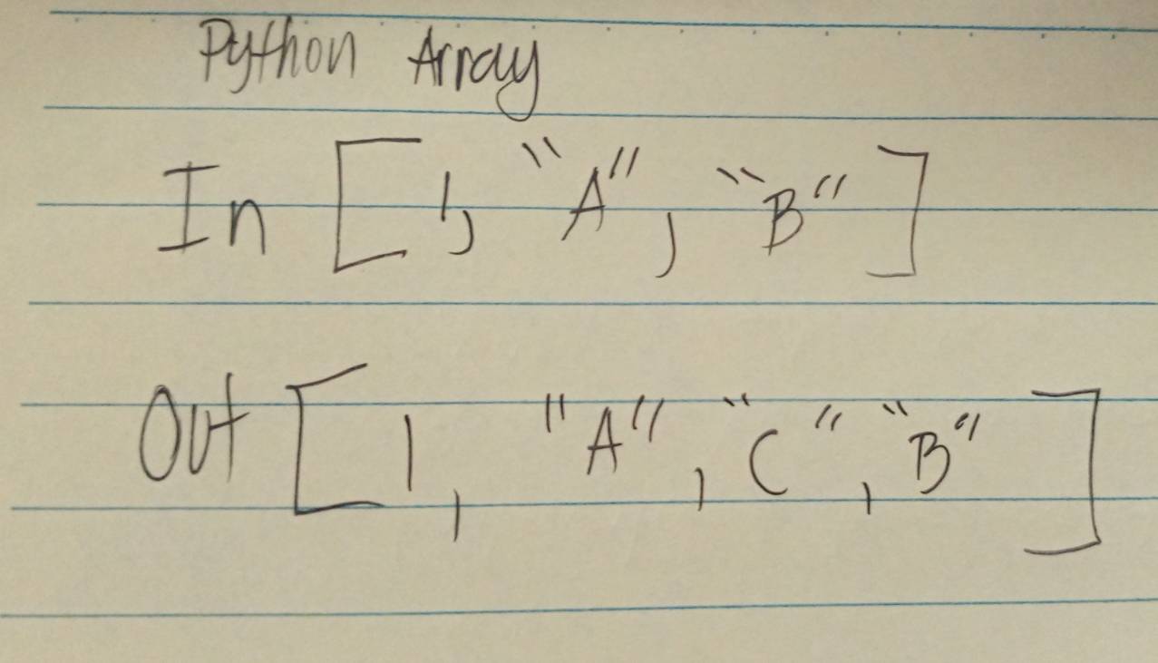 python Aray
In[I,A'','B'']
oof[1,11A^(1C'',B''])