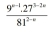  (9^(-1).27^(3-2x))/81^(2-x) 