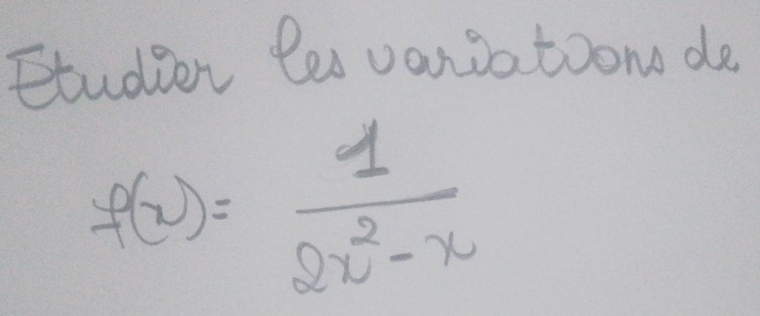 Studier les vaniatoono de
f(x)= 1/2x^2-x 