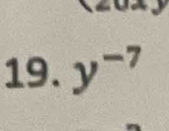 y^(-7)