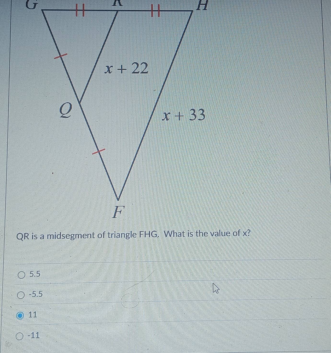 A
5.5
-5.5
11
-11