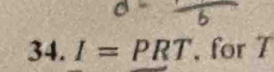 I=PRT , for 7