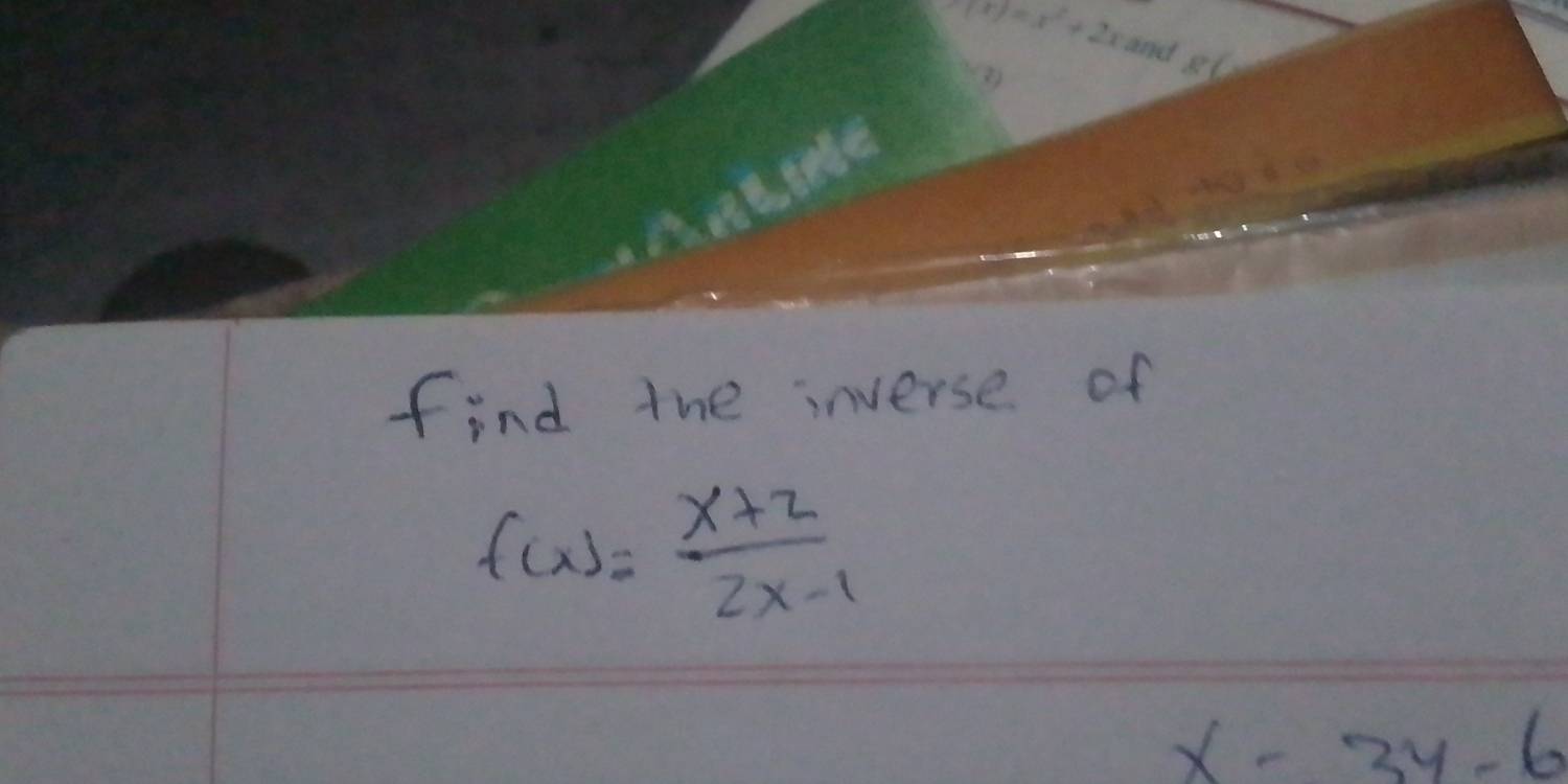 x(x)=x^2+2x and g