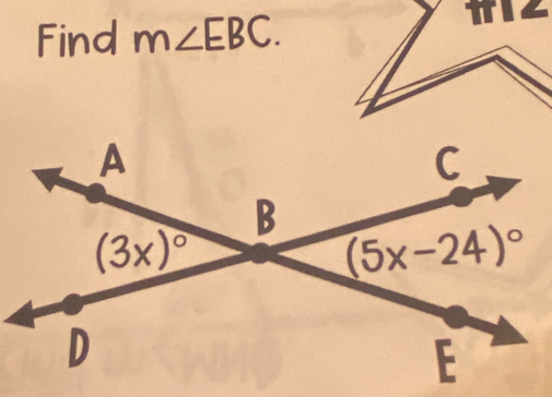 Find m∠ EBC.