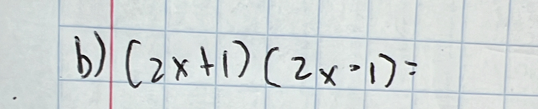 (2x+1)(2x-1)=