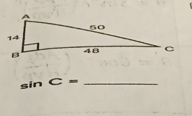 sin C= _