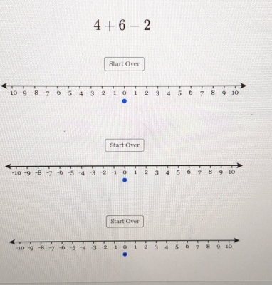 4+6-2
Start Over 
Start Over 
Start Over