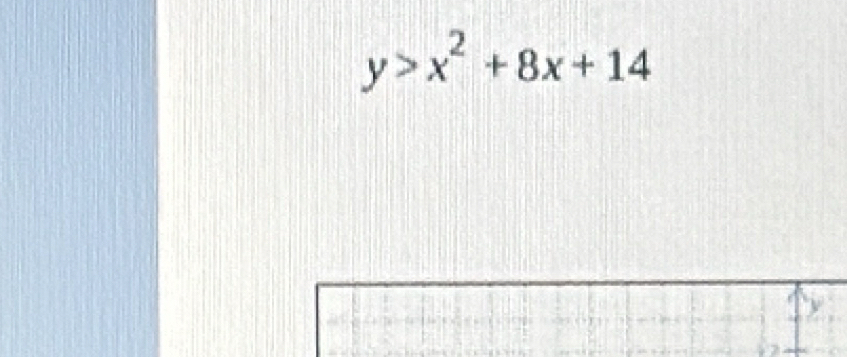 y>x^2+8x+14