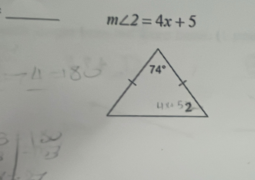 m∠ 2=4x+5