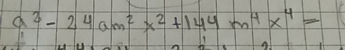 a^2-24am^2x^2+144m^4x^4=