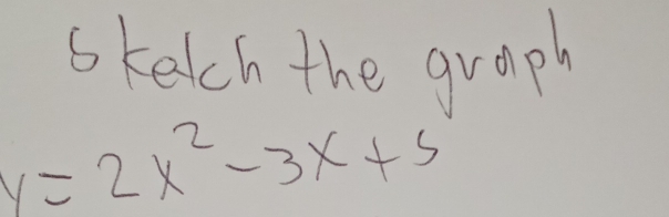 kech the graph
y=2x^2-3x+5