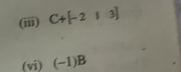 (iii) C+[-213]
(vi) (-1)B