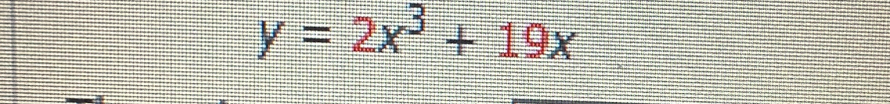 y=2x^3+19x