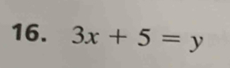 3x+5=y