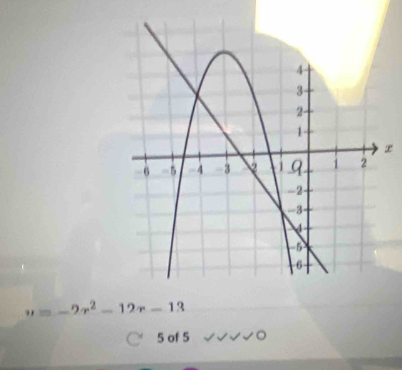 x
u=-2x^2-12x-13
5 of 5