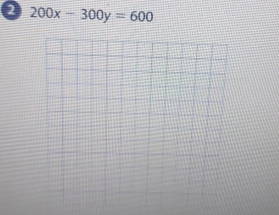 a 200x-300y=600