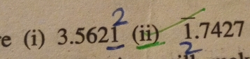 3.5621 (ii) ) 1.7427