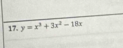 y=x^3+3x^2-18x