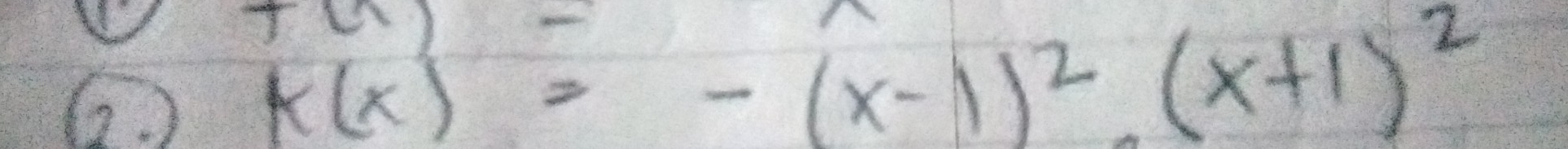 7a)- 
G.
k(x)=-(x-1)^2(x+1)^2