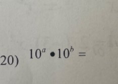 10^a· 10^b=