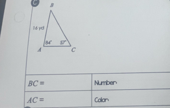 BC= Number
AC= Color: