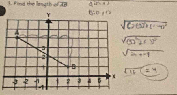 Find the length csqrt(AB)