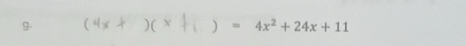 g- 
)( ) =4x^2+24x+11