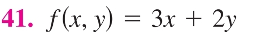 f(x,y)=3x+2y