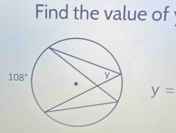 Find the value of
y=