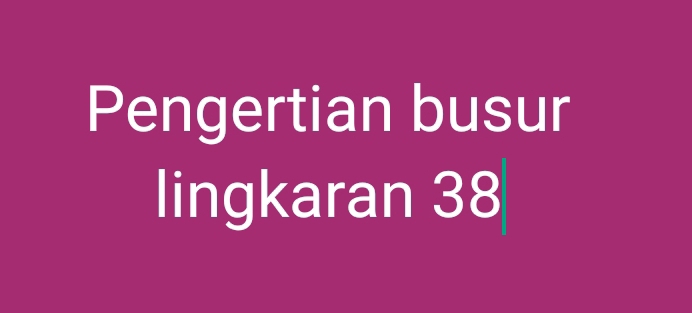 Pengertian busur 
lingkaran 38