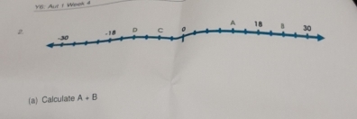 V6: Aut 1 Week 
2. 
(a) Calculate A+B